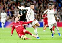Mbappé iguala el récord de Ronaldo y el Real Madrid supera al Sevilla