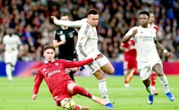 Mbappé iguala el récord de Ronaldo y el Real Madrid supera al Sevilla