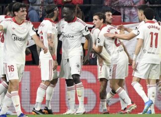 Super Eagles star Akor scores as Sevilla pip Atletico Madrid in La Liga clash