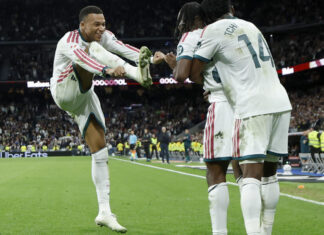 Mbappé mete dos goles y el Real Madrid golea al Sevilla