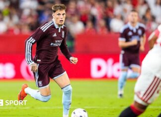 Sevilla 1-3 Aston Villa: Alejandro Garnacho scores as Villa hit back to beat Sevilla